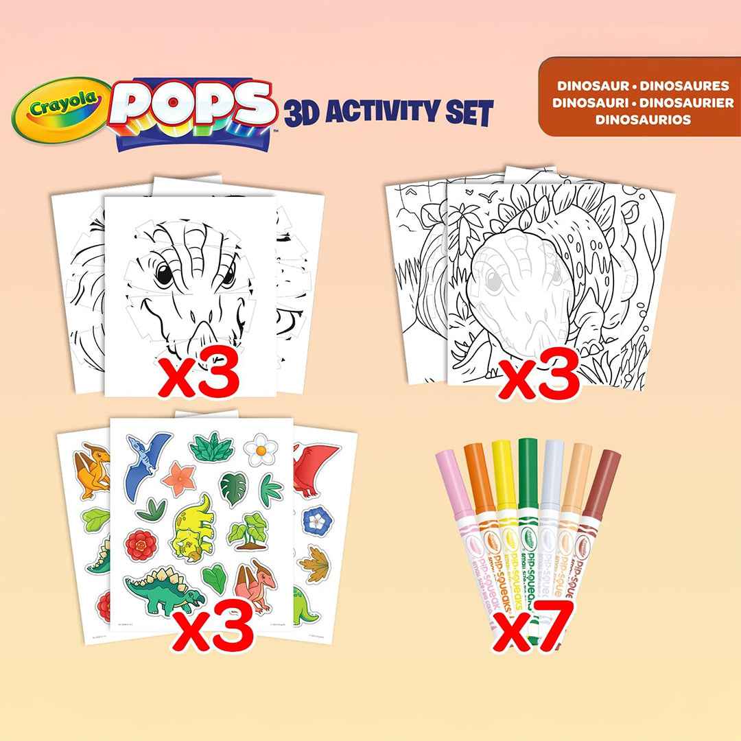 Crayola Pops 3D Colouring Kit - Dinos