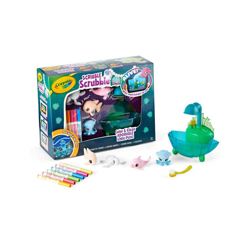 Crayola Scribble Scrubbie Glow Lagoon Pets Playset