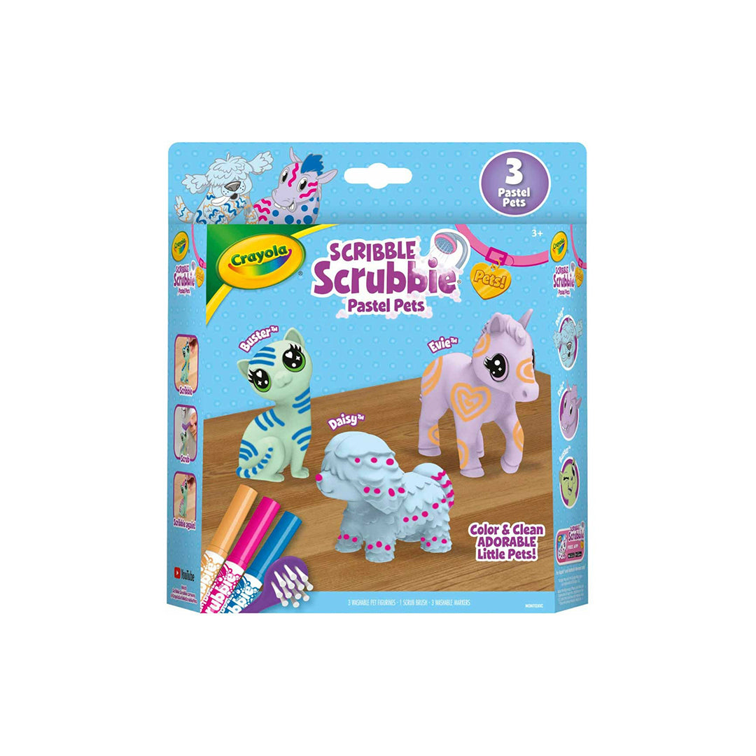 Crayola Scribble Scrubbie Pastel Pets set in its packaging
