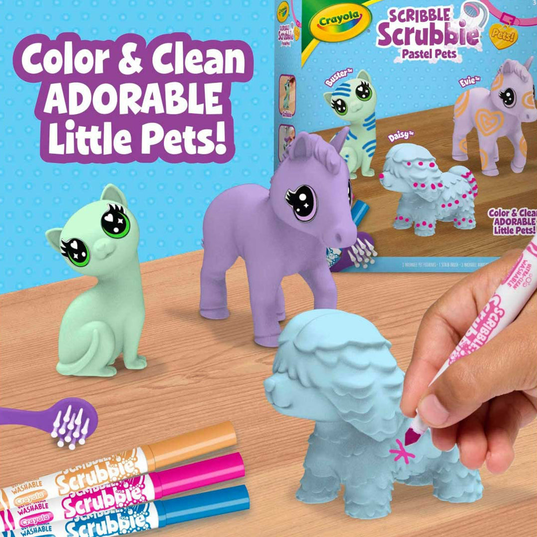 The three pastel pets (Daisy, Evie, and Buster) arranged together
