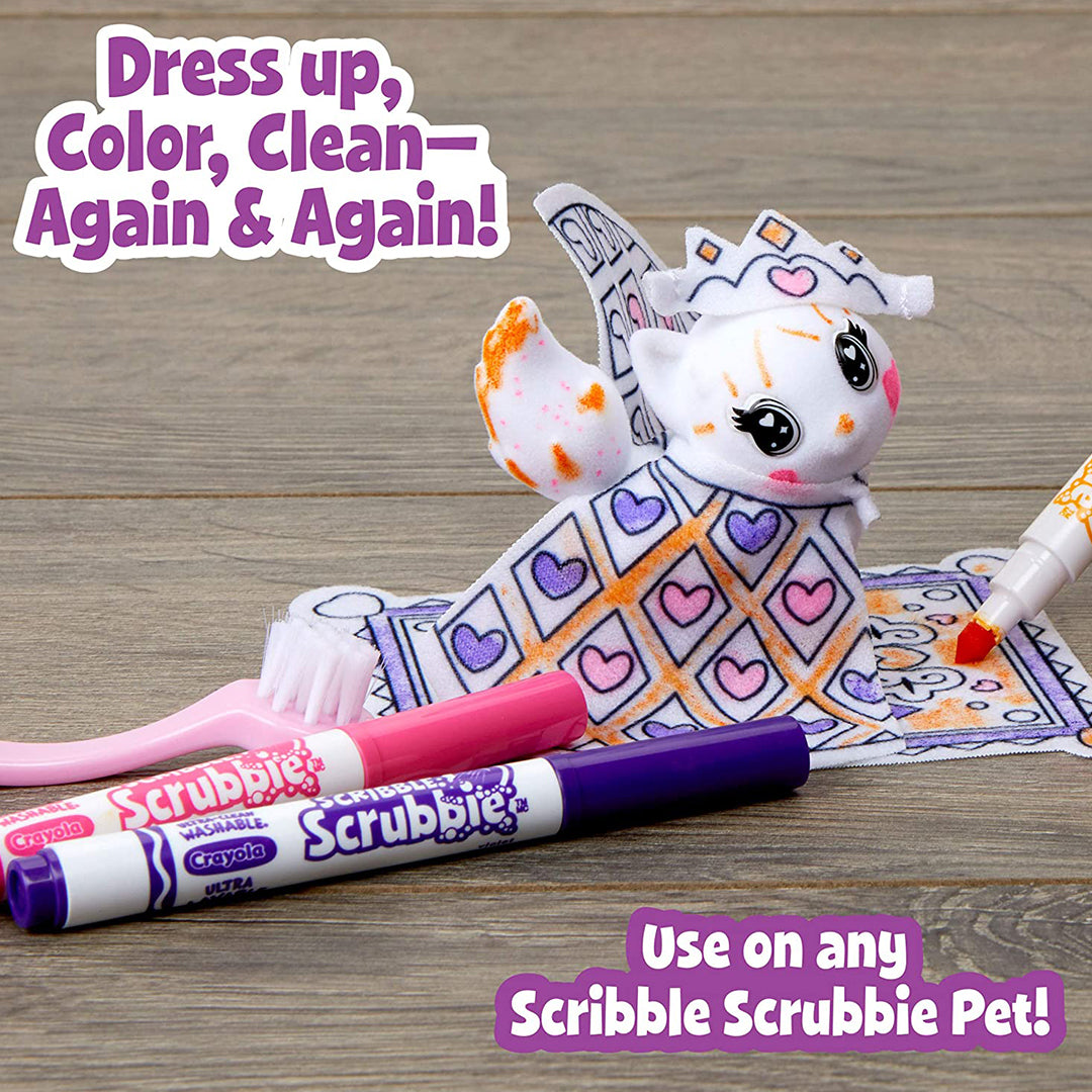 Priscilla the Cat figurine in her mermaid costume on the display mat
