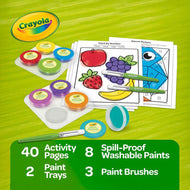 Crayola Spill-Proof Paint Activity Kit | Less Mess Washable Paint Set for Kids
