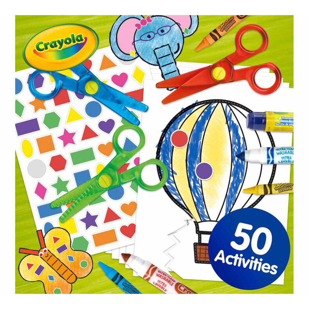 Crayola Toddler Scissor Skills Activity Kit | Safety Scissors, Crayons, Markers & Pad for Kids