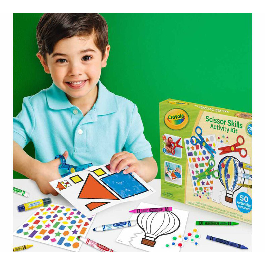 Crayola Toddler Scissor Skills Activity Kit | Safety Scissors, Crayons, Markers & Pad for Kids
