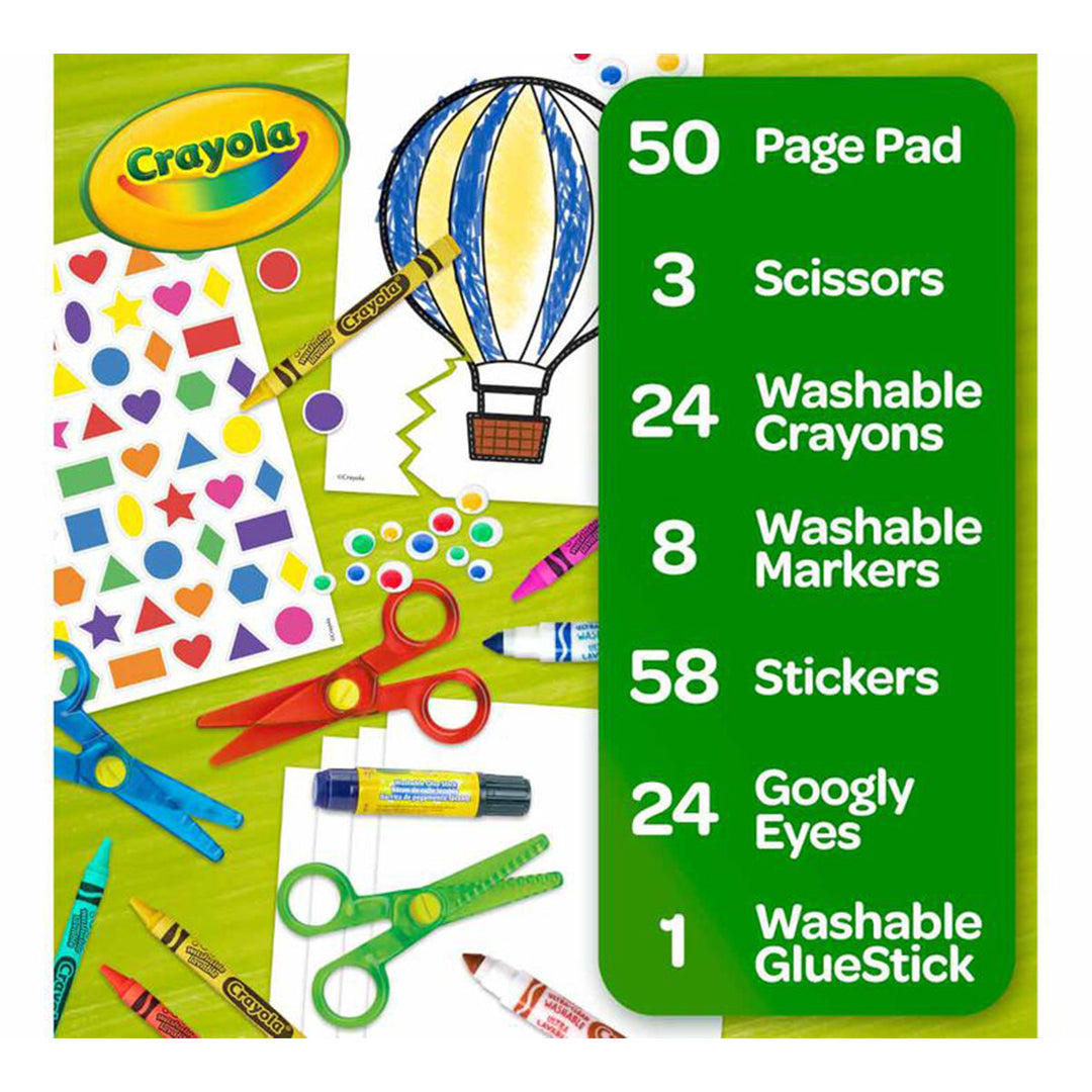 Crayola Toddler Scissor Skills Activity Kit | Safety Scissors, Crayons, Markers & Pad for Kids