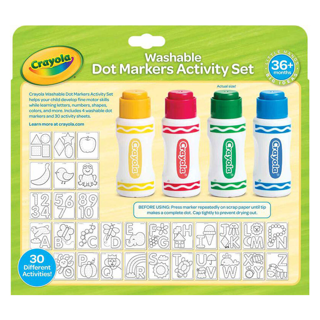 Crayola Washable Dot Markers Activity Set | Educational & Mess-Free Art Kit for Kids - Toyspry