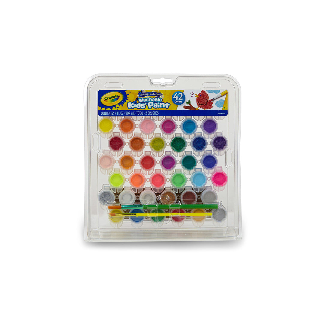Crayola Washable Paint Pots Set | 42 Colors for Kids' Art