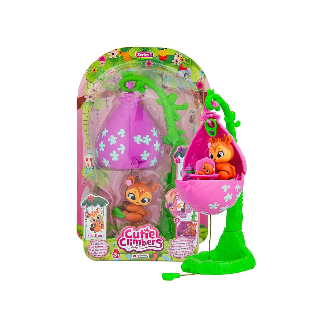 Cutie Climbers S1 Family Pack -  Collectible Animal Figures with Playsets