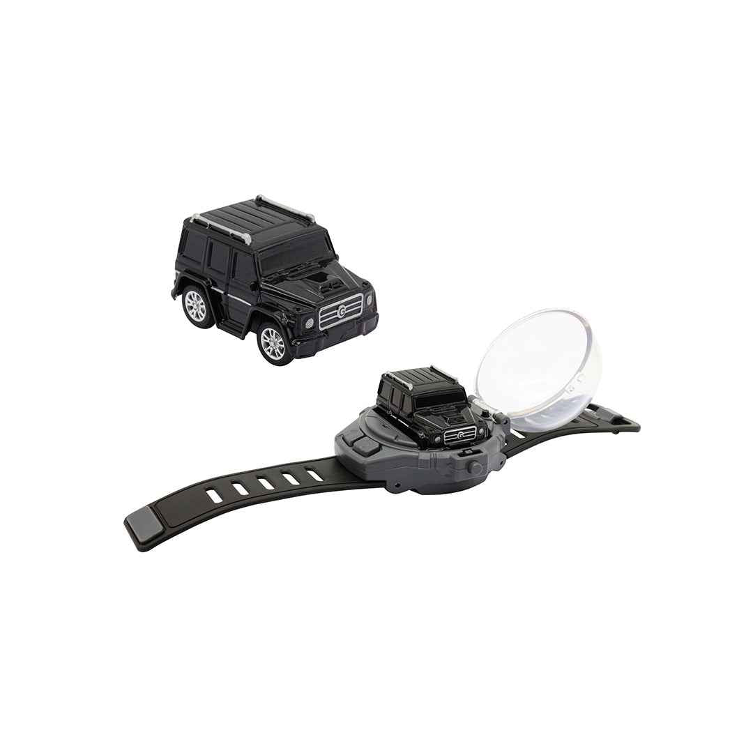 Miniature RC Watch Car – 1:64 Scale Stealth Wrist Racer (Black Edition) - Toyspry