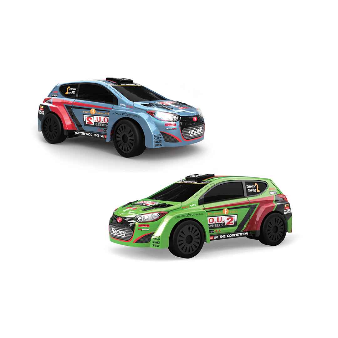 D-Power Rally Monster RC Twin Pack – Blue & Green Edition (Set of 2) - Toyspry