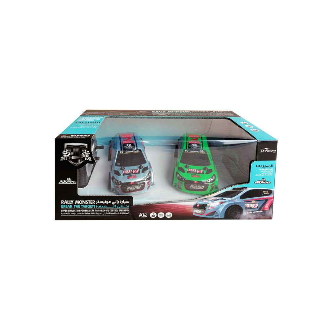 D-Power Rally Monster RC Twin Pack – Blue & Green Edition (Set of 2)
