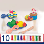 DIY Colorful Making Table Playdough Tool with Clay - Ice Cream Toy for Kids