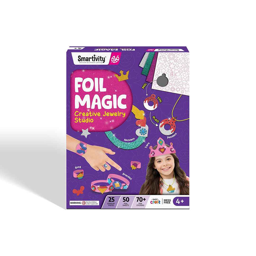 Smartivity Foil Magic - Mess-Free DIY Jewelry Making Kit (4Y+) - Toyspry