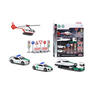 Majorette Dubai Police Diecast Cars: 5-Pack Police Car for Kids Set