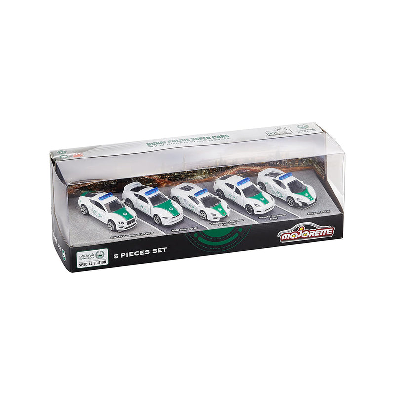 Majorette Dubai Police Super Car 5-Pack - Diecast Toy Car Set