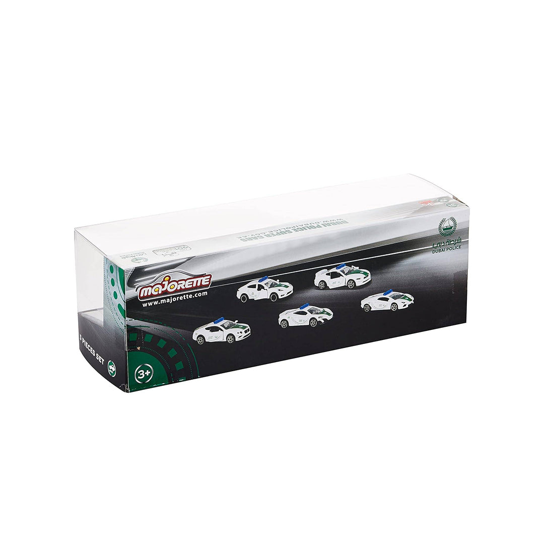 Majorette Dubai Police Super Car 5-Pack - Diecast Toy Car Set - Toyspry