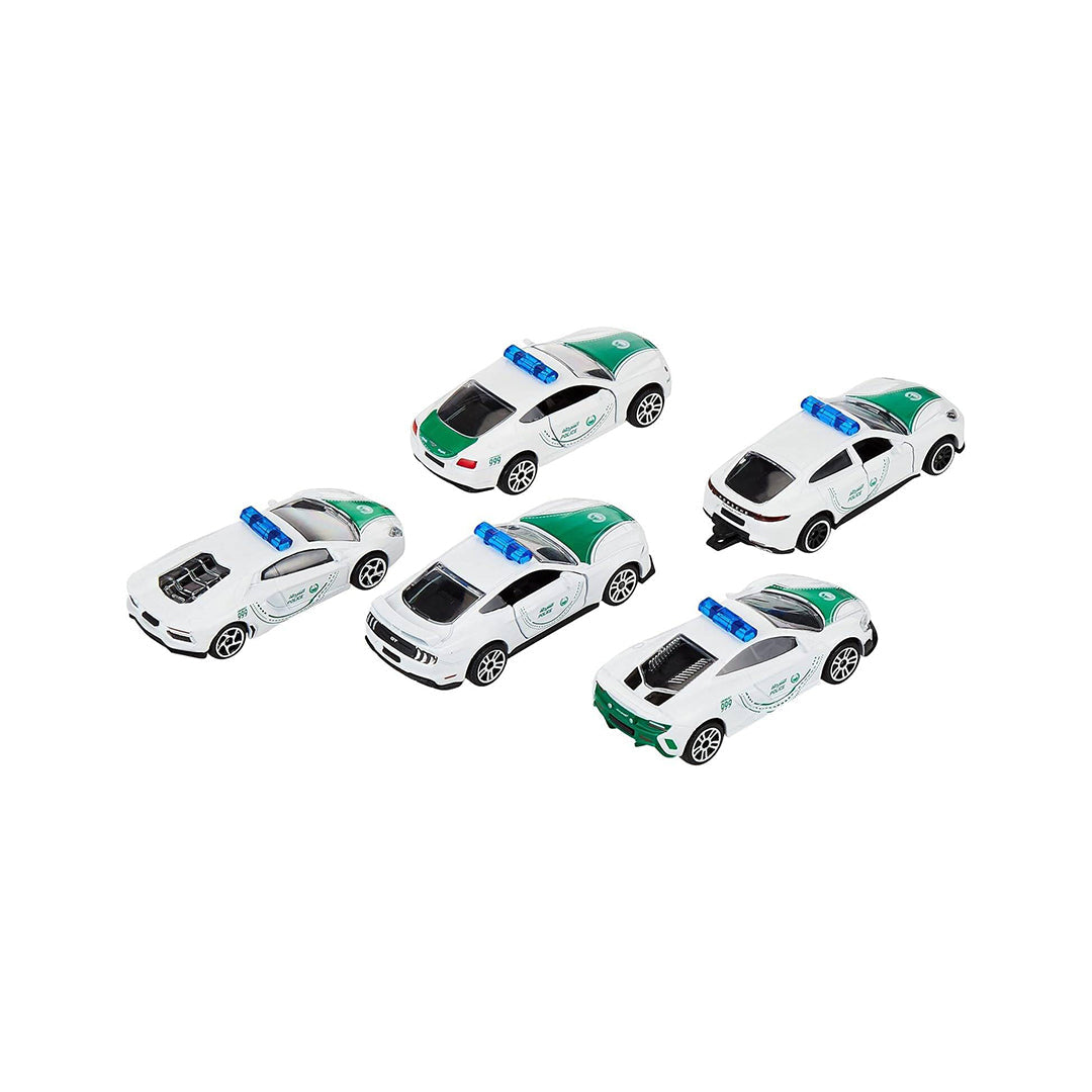 Majorette Dubai Police Super Car 5-Pack - Diecast Toy Car Set - Toyspry