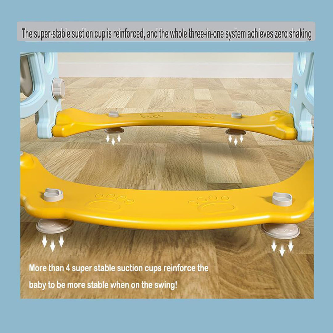 Close-up of Secure Straps and Ergonomic Seat of Children's Swing Toy
