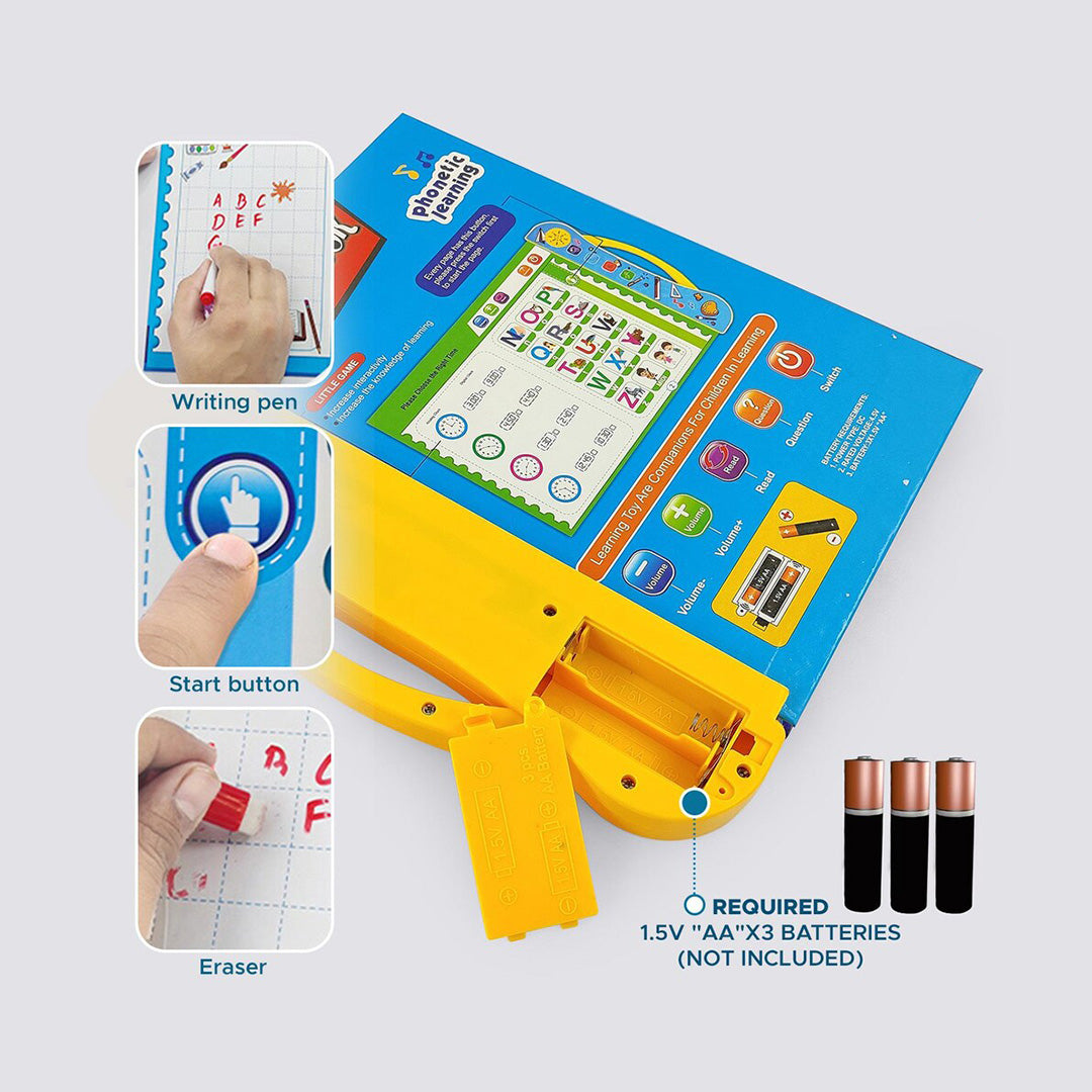 Interactive Educational Phonetic Book - Musical E-Learning Toy - Toyspry