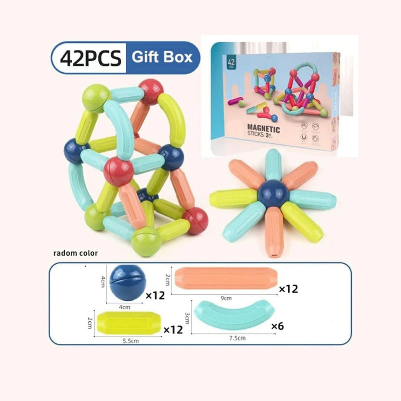 42-Piece Educational Magnetic Building Blocks Set