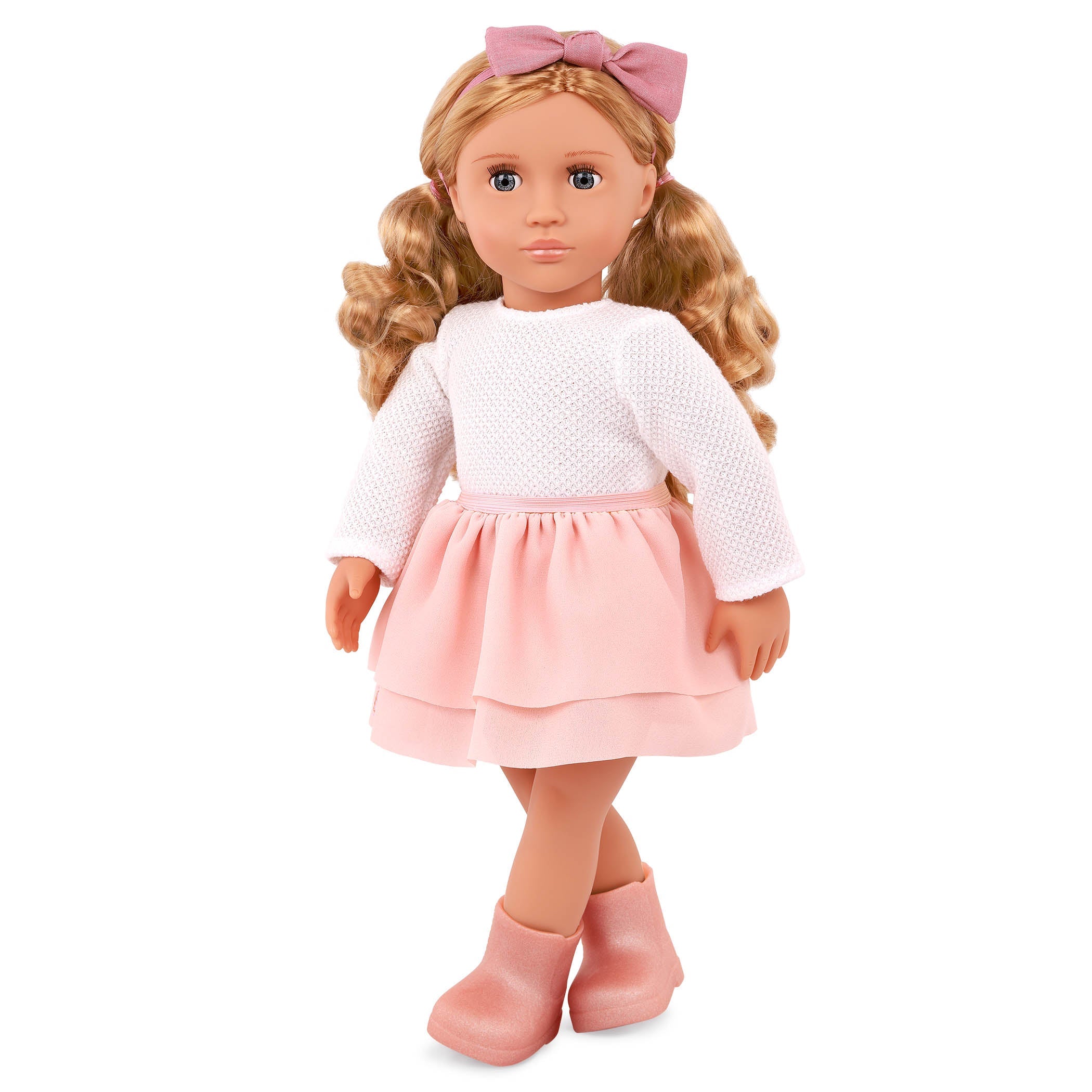 Our Generation Effie - 18-inch Fashion Doll with Pink Frilly Skirt - Toyspry