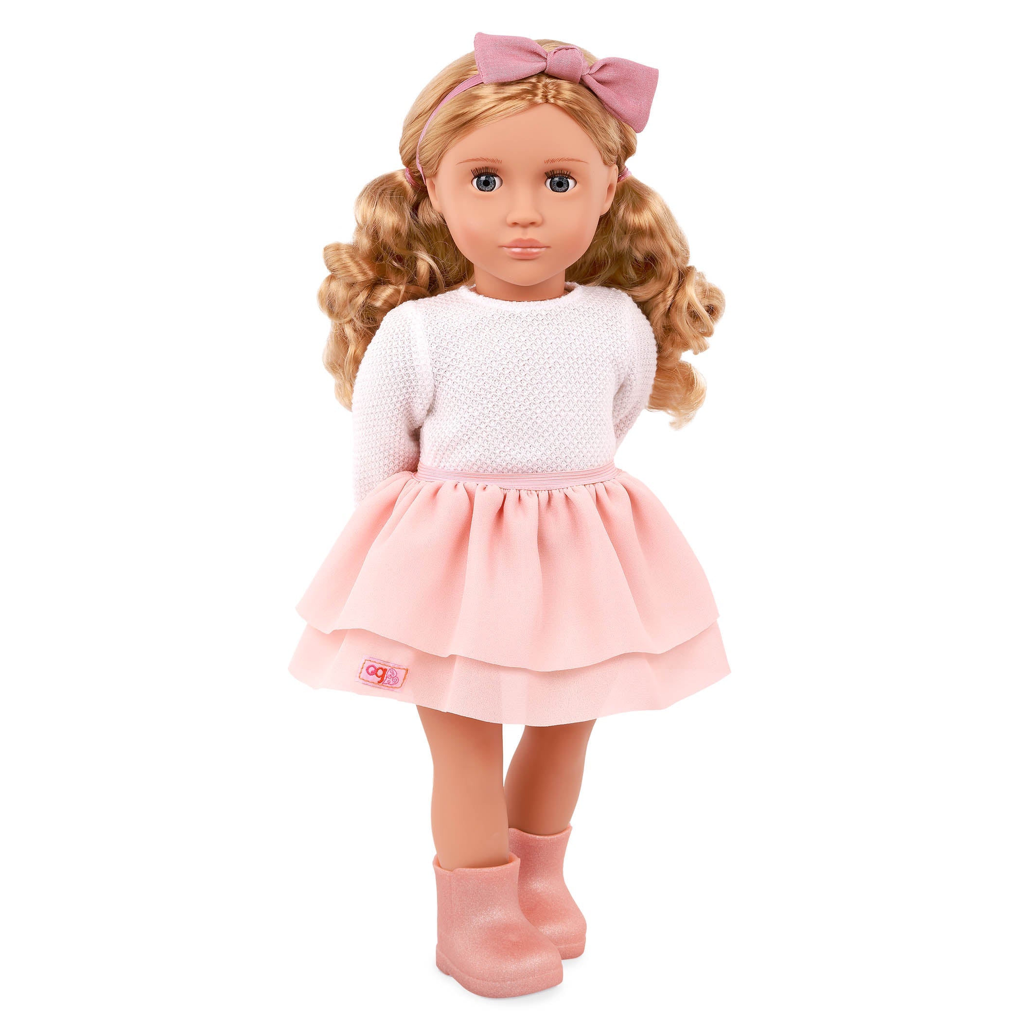 Our Generation Effie - 18-inch Fashion Doll with Pink Frilly Skirt - Toyspry