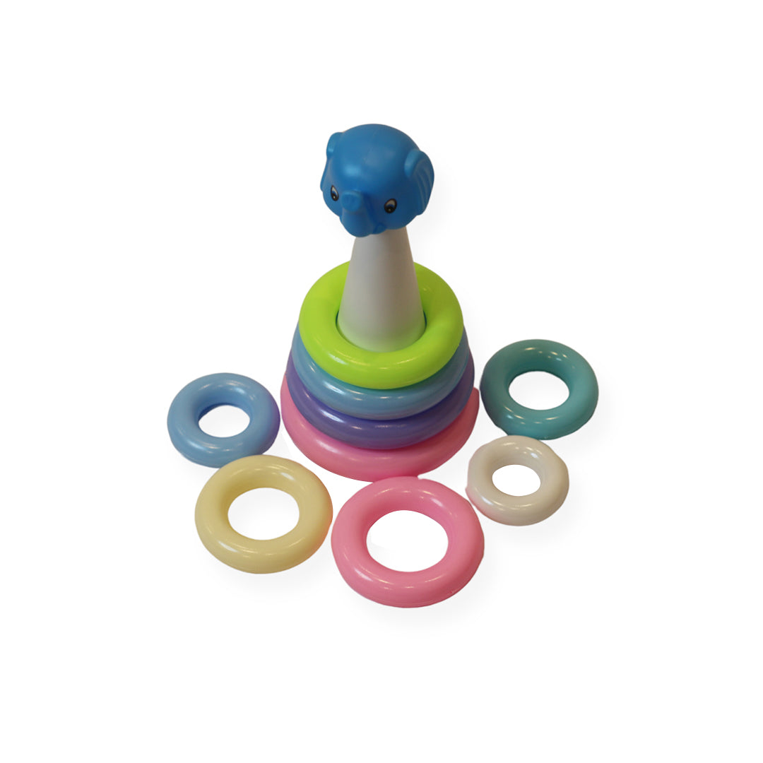 "Elephant Rainbow Stacking Ring Toy for Toddlers"
