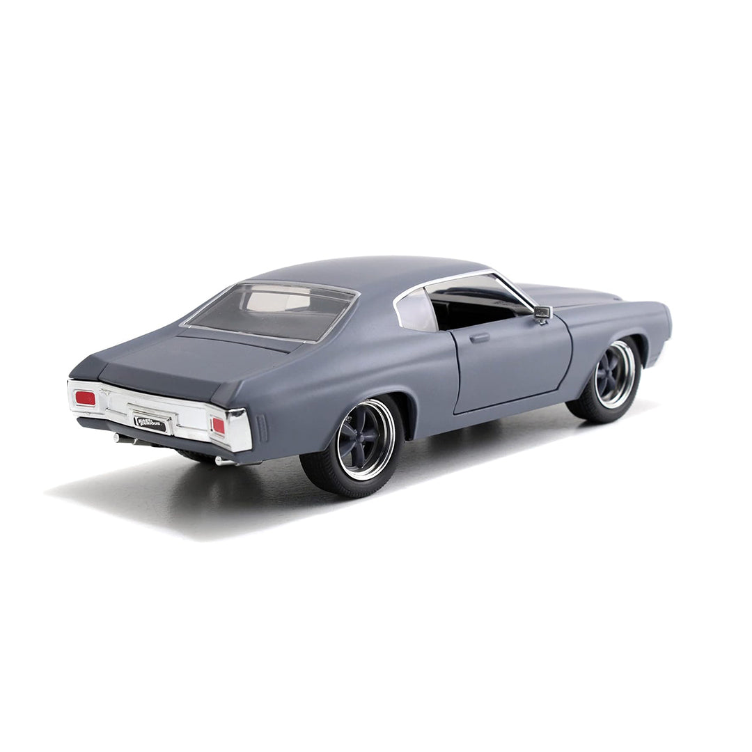 Jada Fast & Furious 1970 Chevy Chevelle SS Die-Cast Toy Car, Grey.