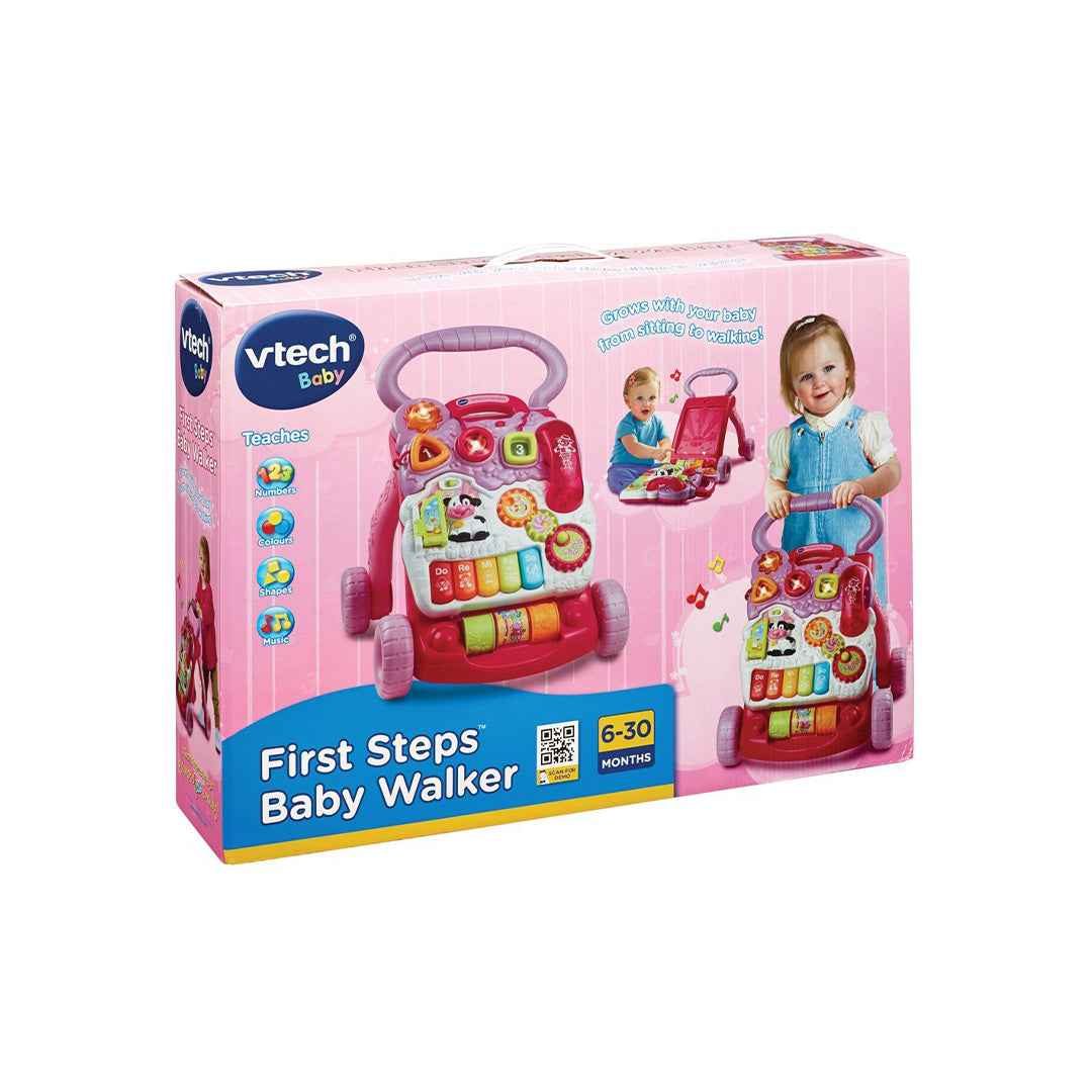 VTech First Steps Baby Walker (Pink) - Interactive Learning Toy