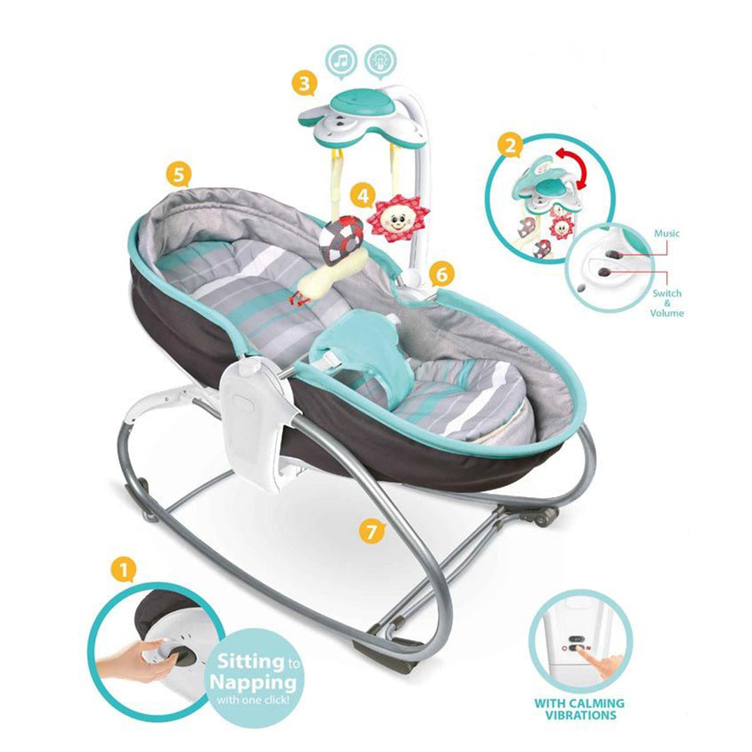 Fitch Baby 3-in-1 Electric Rocker & Versatile Napper - Infant Seat - Toyspry