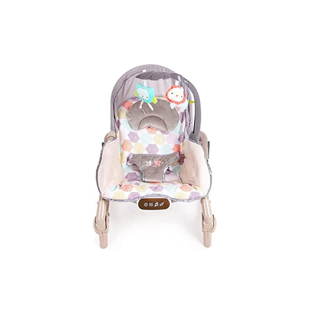 Fitch Baby Electric Rocker & Musical Bouncer - Infant Seat (Gray Floral) - Toyspry