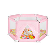 Foldable Baby Playpen: Floor-Mounted Safety Activity Center + 20 Balls