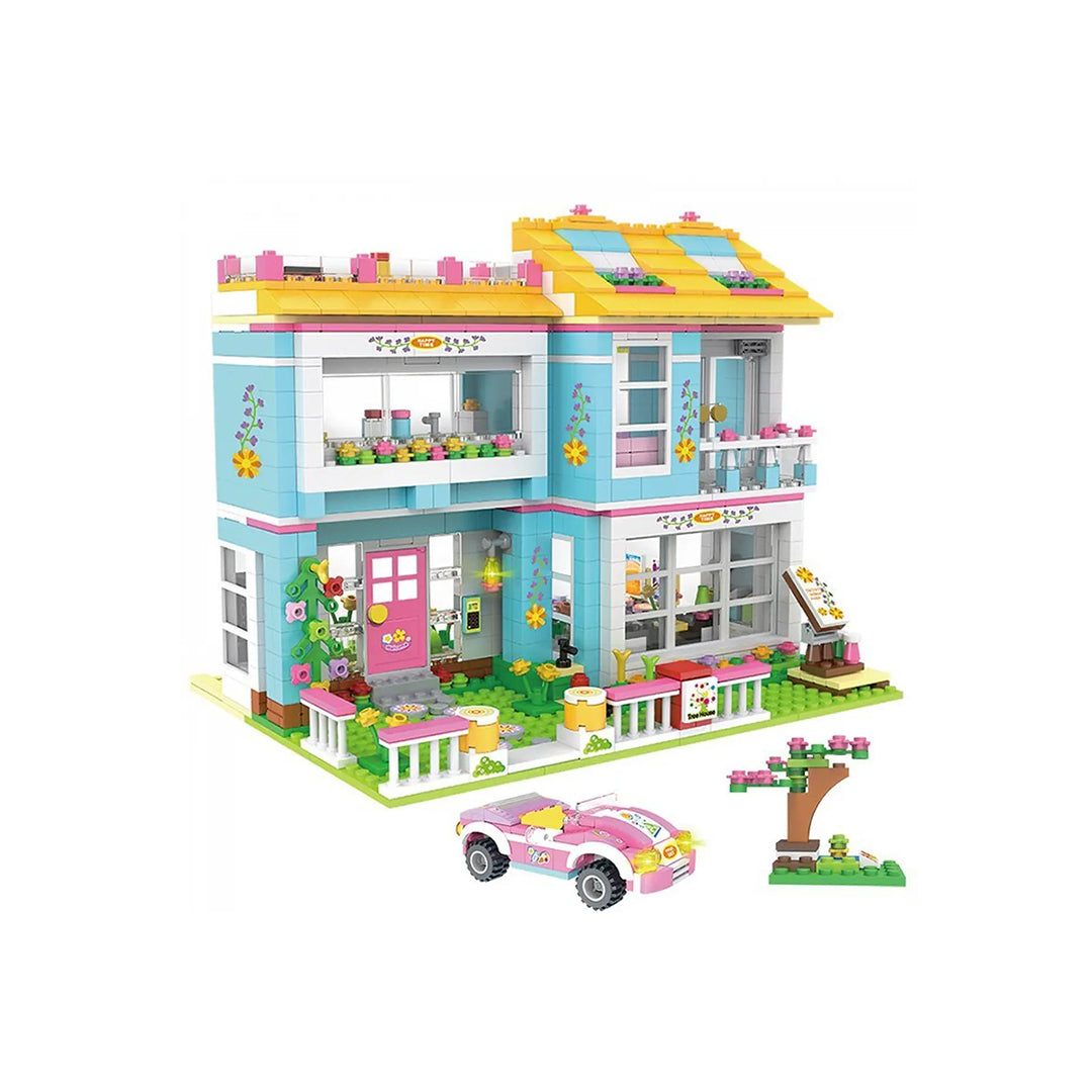 Friends House Building Kit: 1049 PCS Tree House Family Blocks STEM Toy