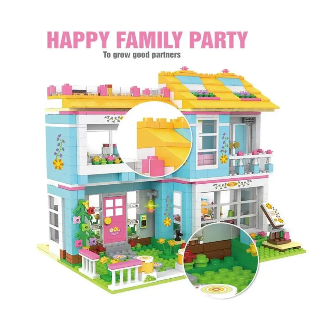 Friends House Building Kit: 1049 PCS Tree House Family Blocks STEM Toy