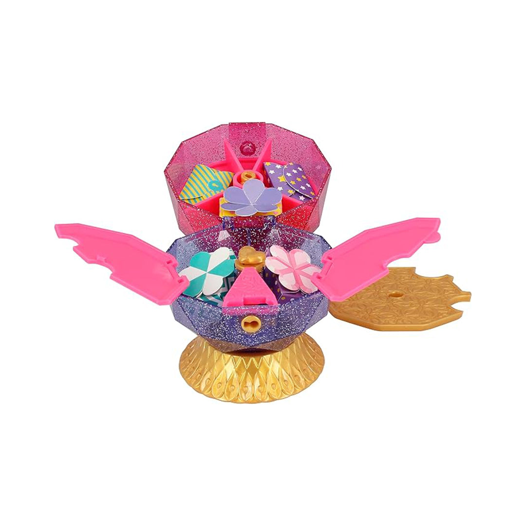 Close-up of the crystal animal charm inside the Funlockets Jewellery Box
