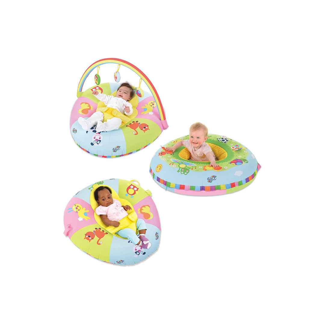Galt Toys 3-in-1 Playnest & Gym double-sided baby activity floor seat with rainbow gym UAE