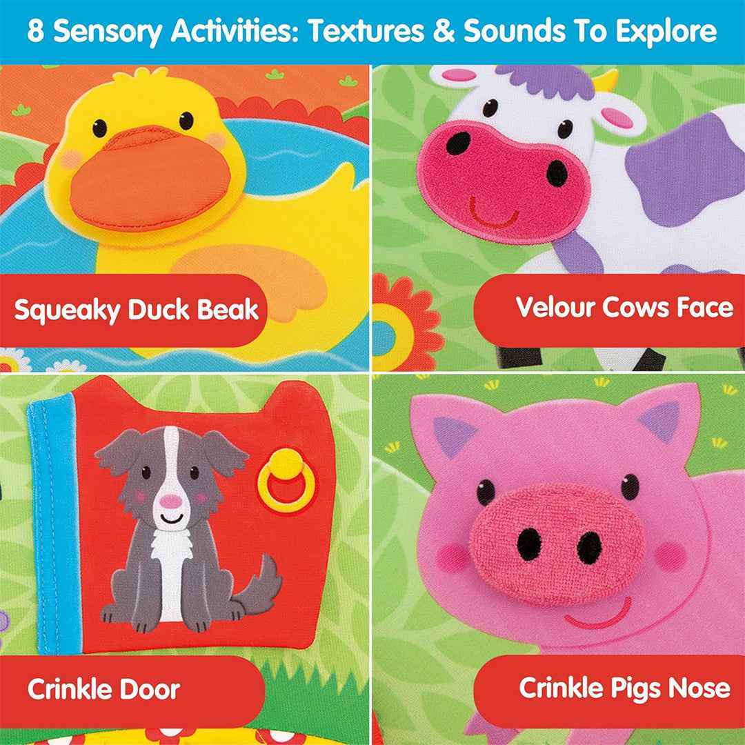 Galt Toys Playnest Farm | 2-in-1 Baby Activity Center & Floor Seat | Toyspry