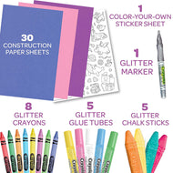 Crayola All That Glitters Colouring Kit | Glitter Art Set for Kids
