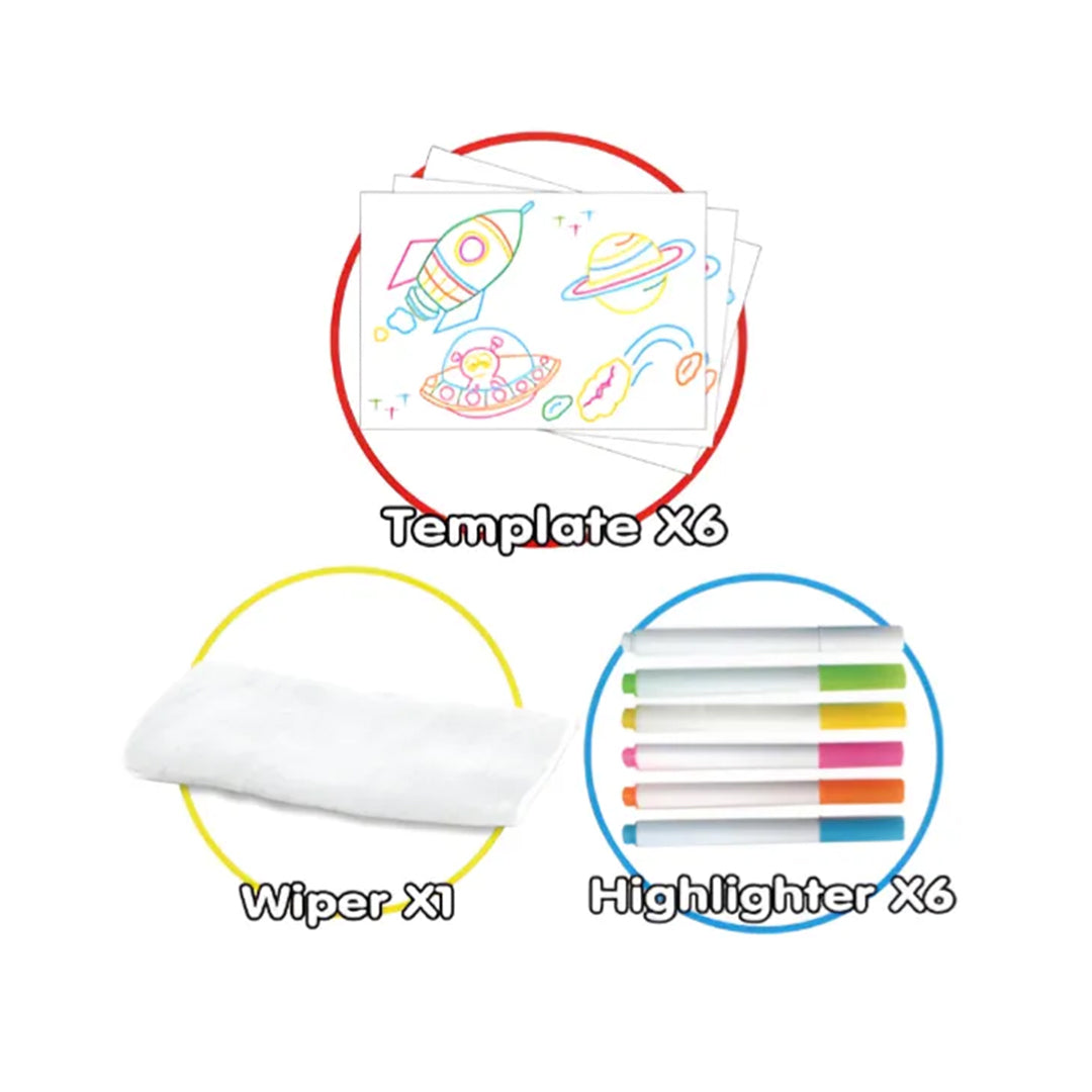 Glowboard Magic 3D Light Up Drawing Board for Ages 3+ - Toyspry