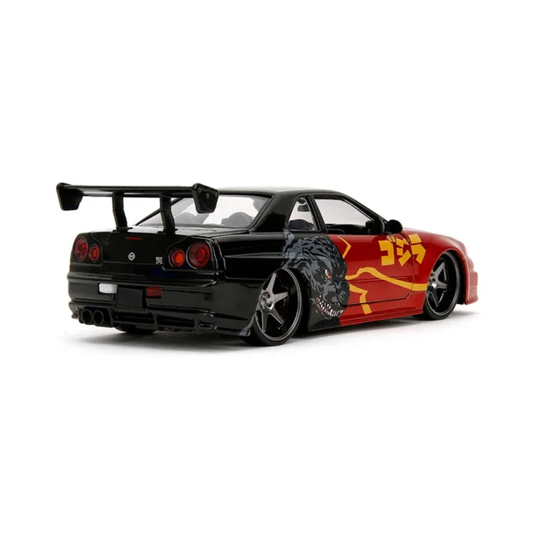 Godzilla 2002 Nissan Skyline GT-R - 1:24 Diecast Model Car - Toyspry