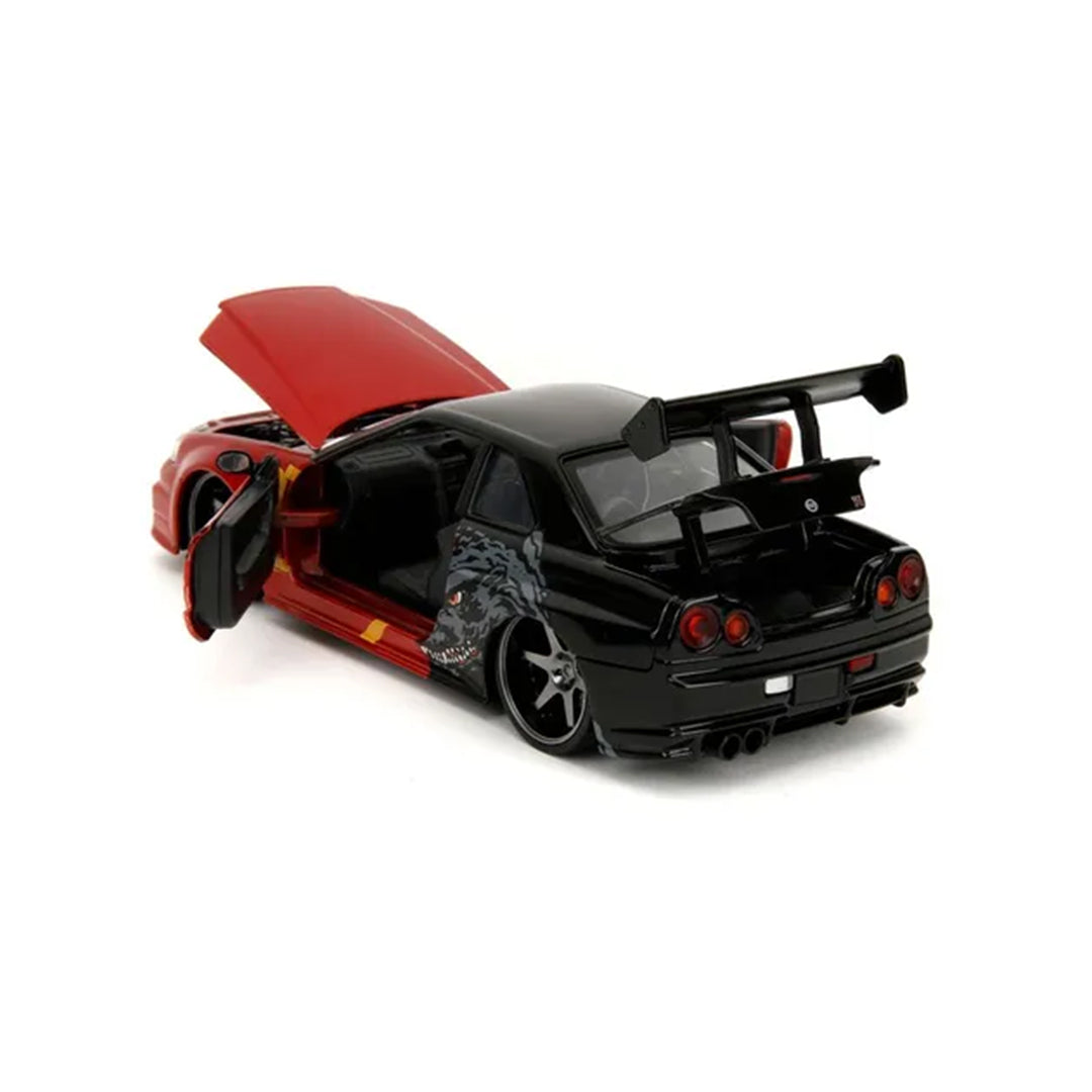 Godzilla 2002 Nissan Skyline GT-R - 1:24 Diecast Model Car - Toyspry