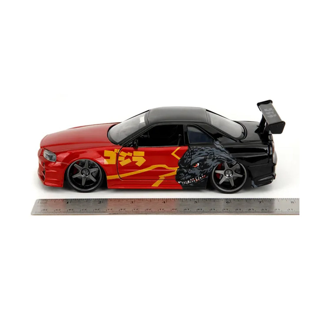 Godzilla 2002 Nissan Skyline GT-R - 1:24 Diecast Model Car - Toyspry