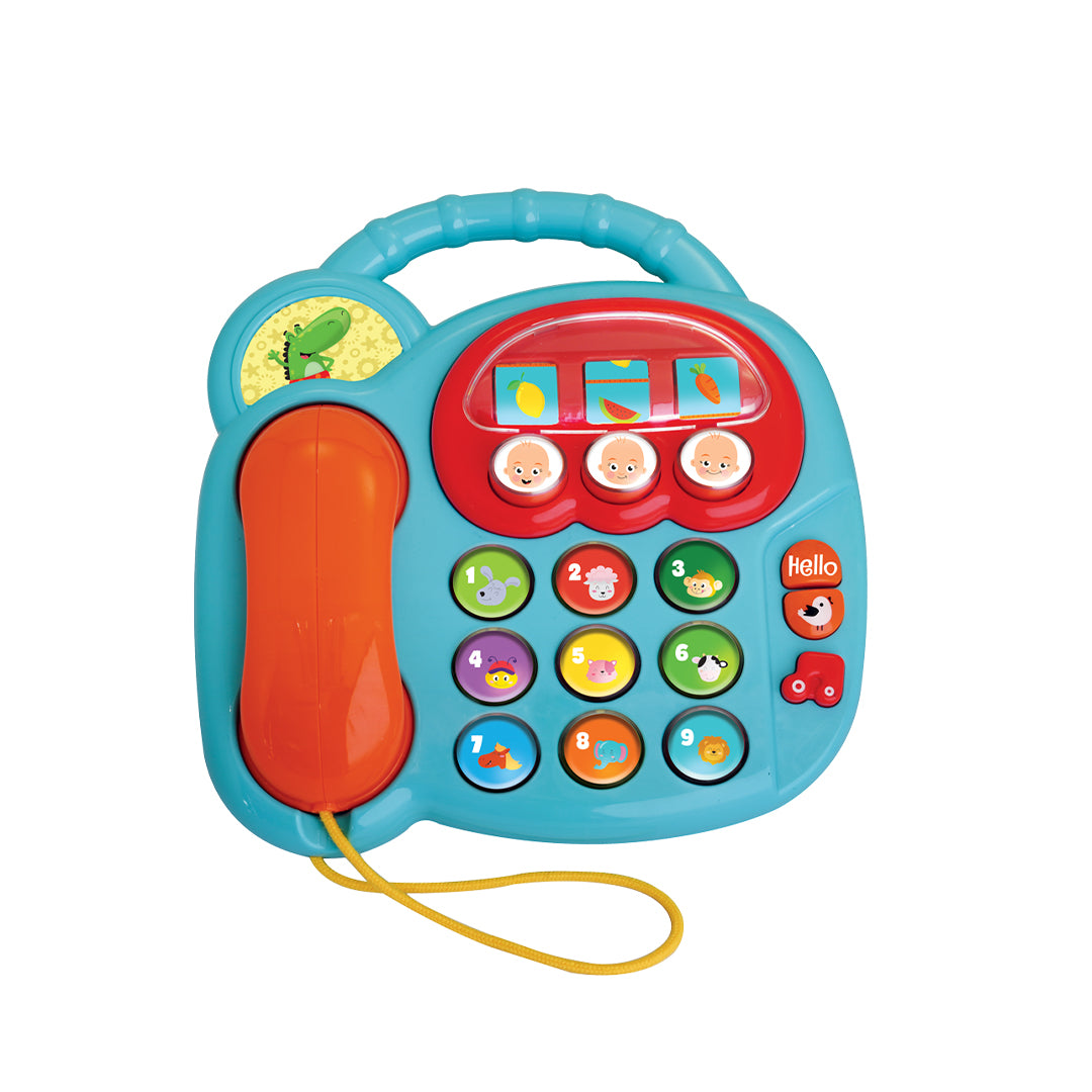 HapeeCapee Activity Animal Telephone - Interactive Musical Toy for Babies