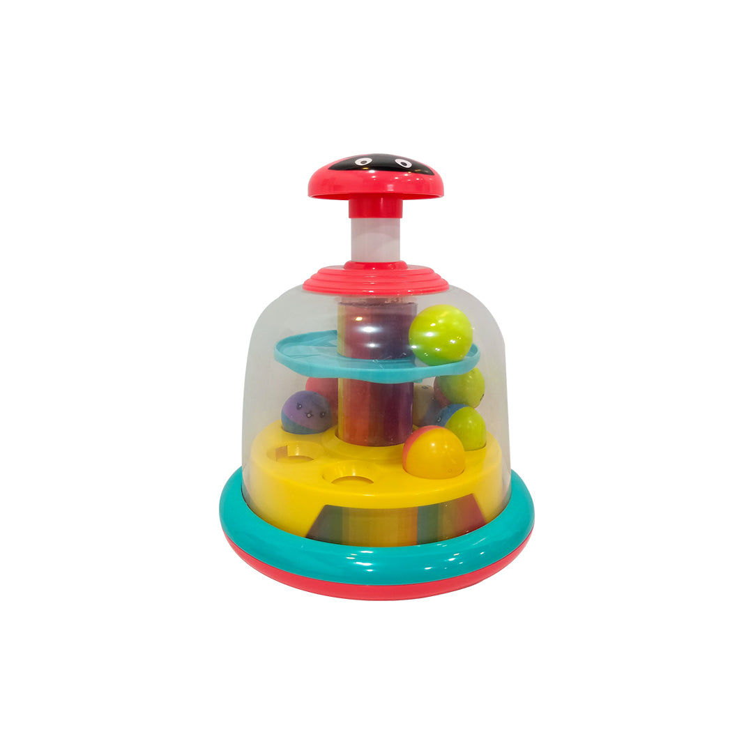 Hapee Capee Beetle Spin Top - Interactive Baby Toy with Spinning Balls
