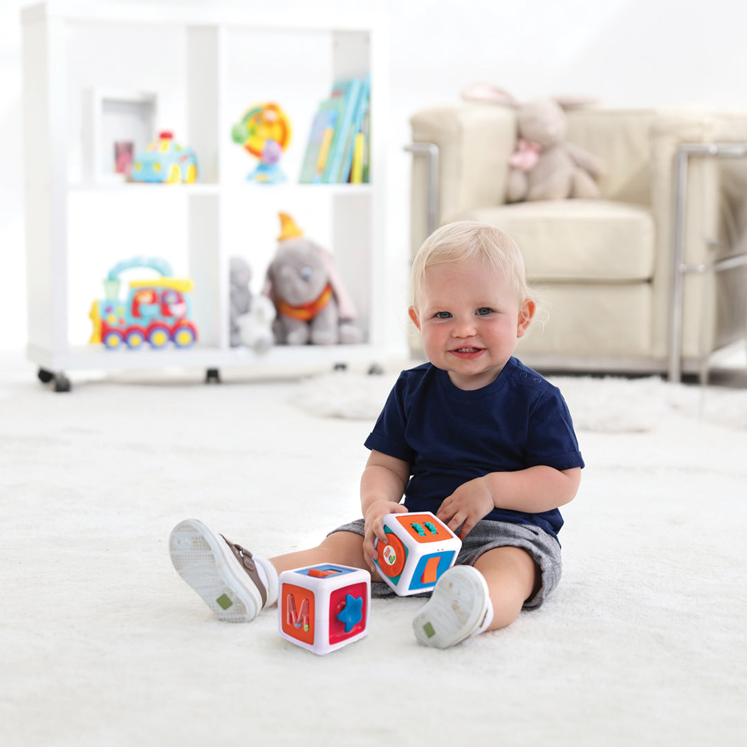 Hapee Capee Mini Cube - Interactive Baby Toy with Sensory Activities