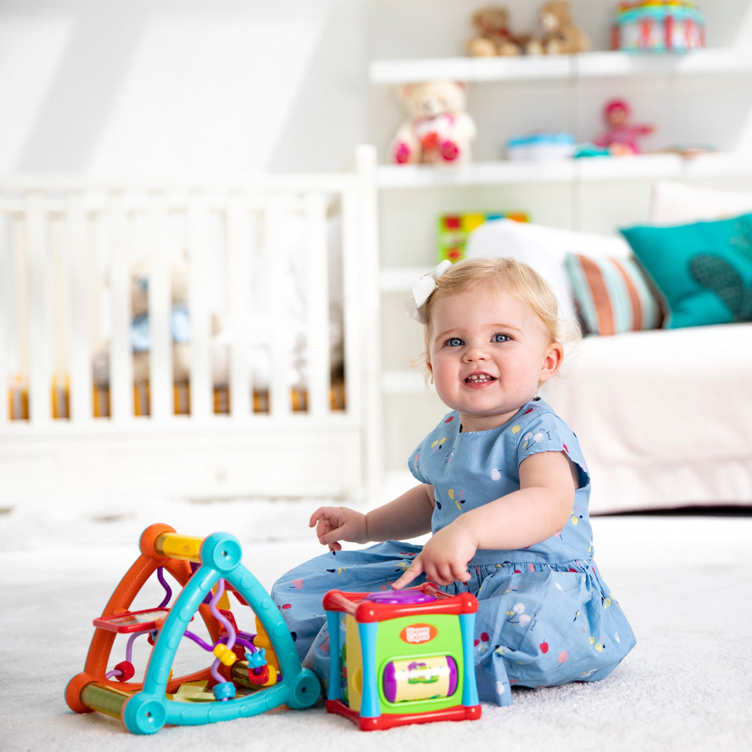Hapee Capee My 1st Activity Cube - Baby Sensory Toy with Lights & Sounds
