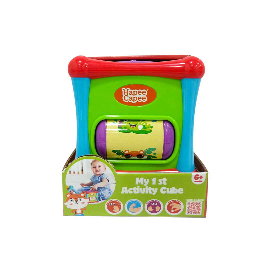 Hapee Capee My 1st Activity Cube - Baby Sensory Toy with Lights & Sounds