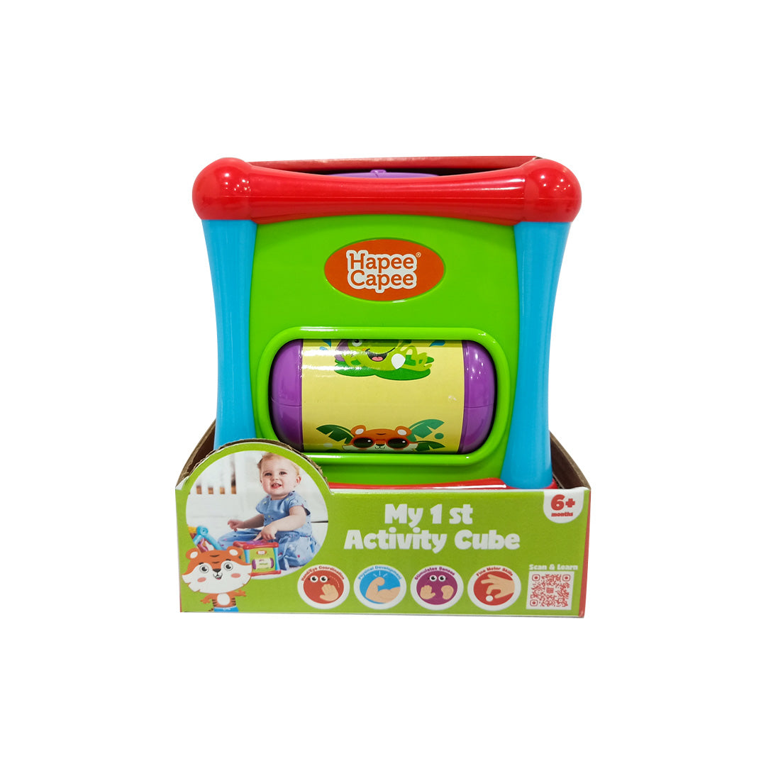 Hapee Capee My 1st Activity Cube - Baby Sensory Toy with Lights & Sounds