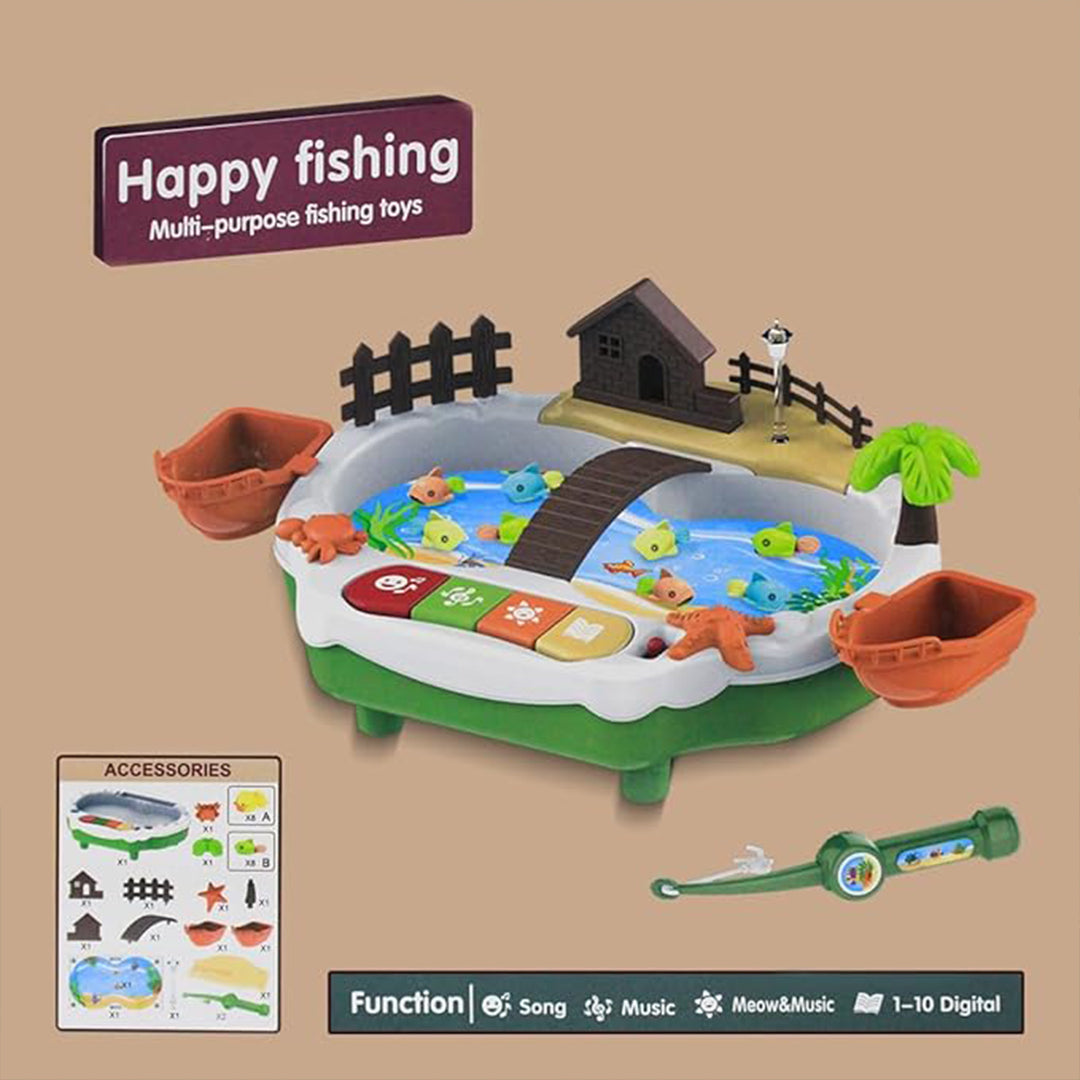 "Child playing with the Happy Fishing Game"