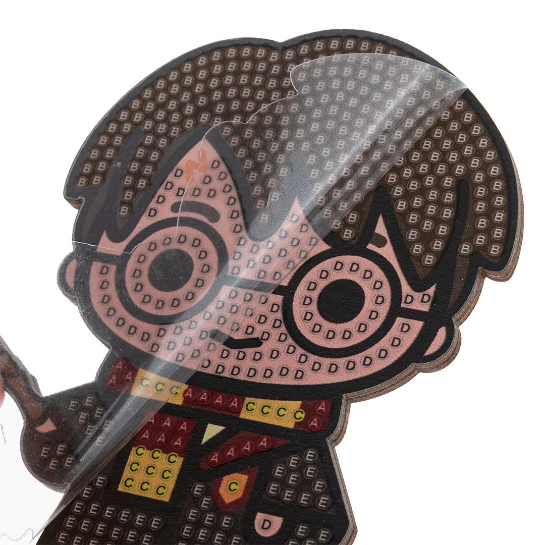 Close-up of the finished Harry Potter Crystal Art Buddy